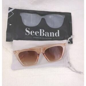 See Band Eyewear Cat Eye Gradient Brown Lens Sunglasses